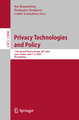 Privacy Technologies and Policy