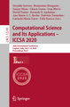 Computational Science and Its Applications ¿ ICCSA 2020