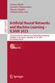 Artificial Neural Networks and Machine Learning ¿ ICANN 2023