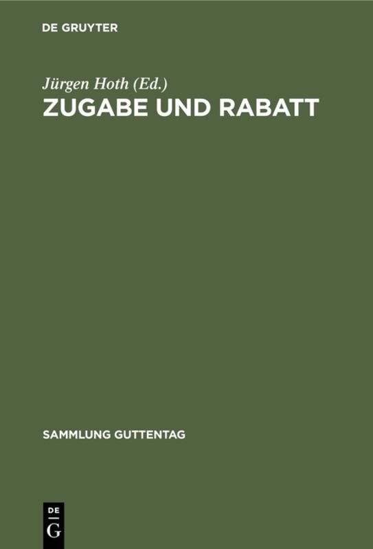 Zugabe und Rabatt