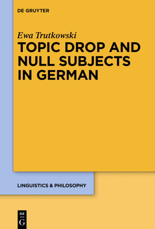 Topic Drop and Null Subjects in German