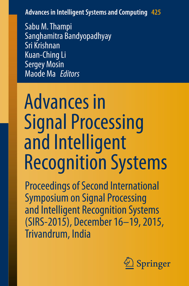 Advances in Signal Processing and Intelligent Recognition Systems