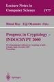 Progress in Cryptology - INDOCRYPT 2000