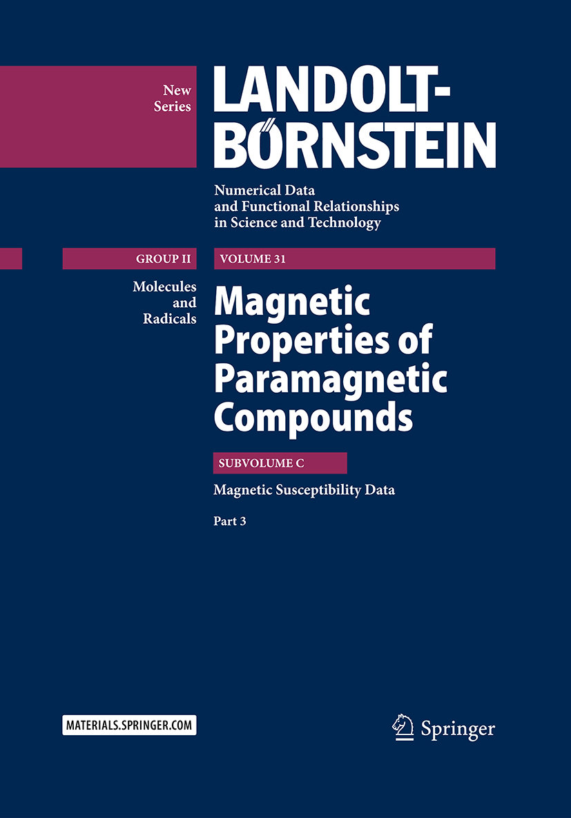 Magnetic Properties of Paramagnetic Compounds