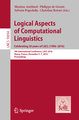 Logical Aspects of Computational Linguistics. Celebrating 20 Years of LACL (1996¿2016)