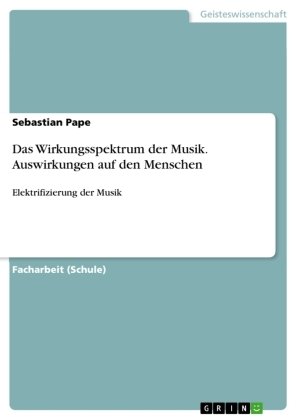 Das Wirkungsspektrum der Musik. Auswirkungen auf den Menschen