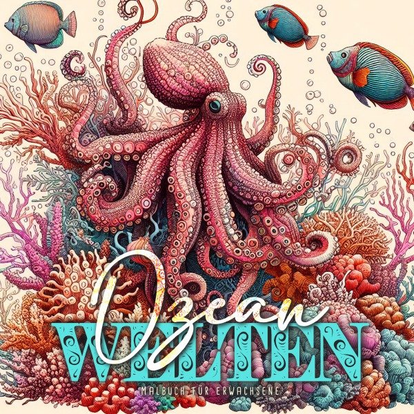 Ocean Worlds Coloring Book for Adults